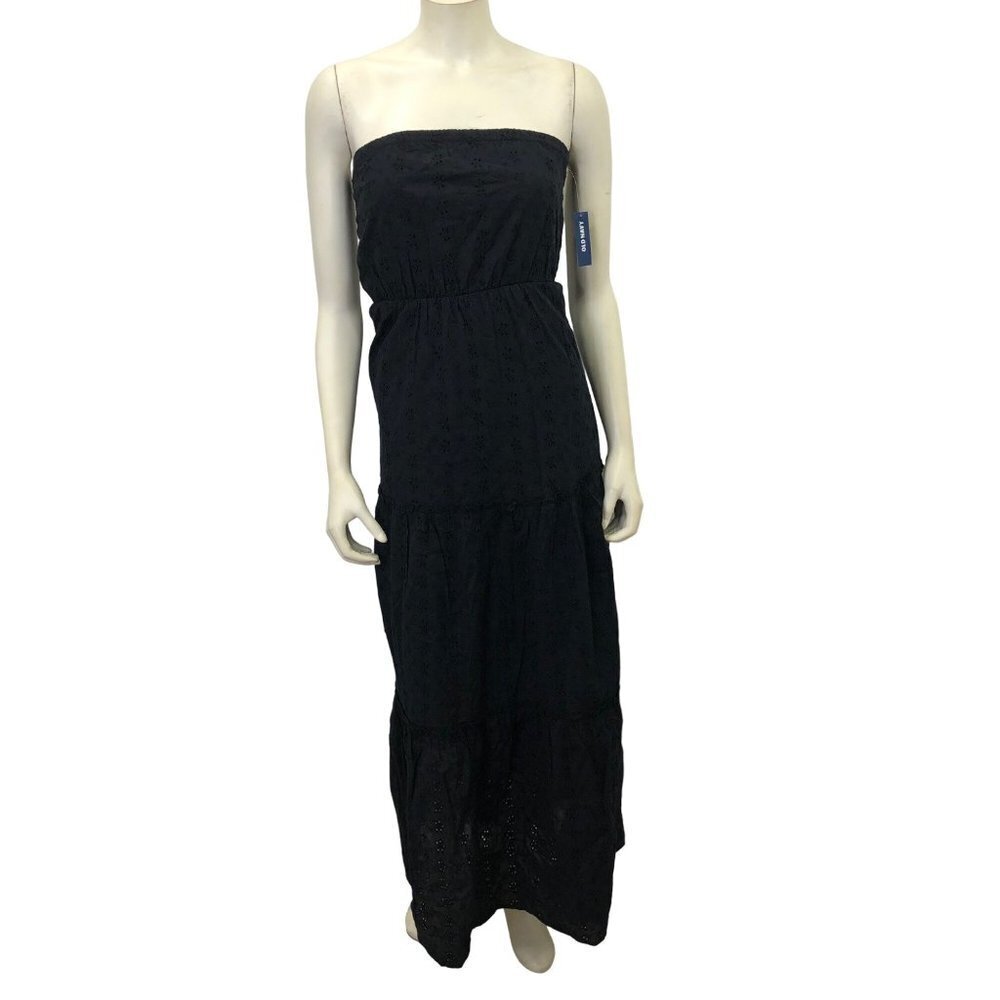 OLD NAVY STRAPLESS TIERED MAXI EYELET‎ DRESS SIZE XSM NEW WITH TAG